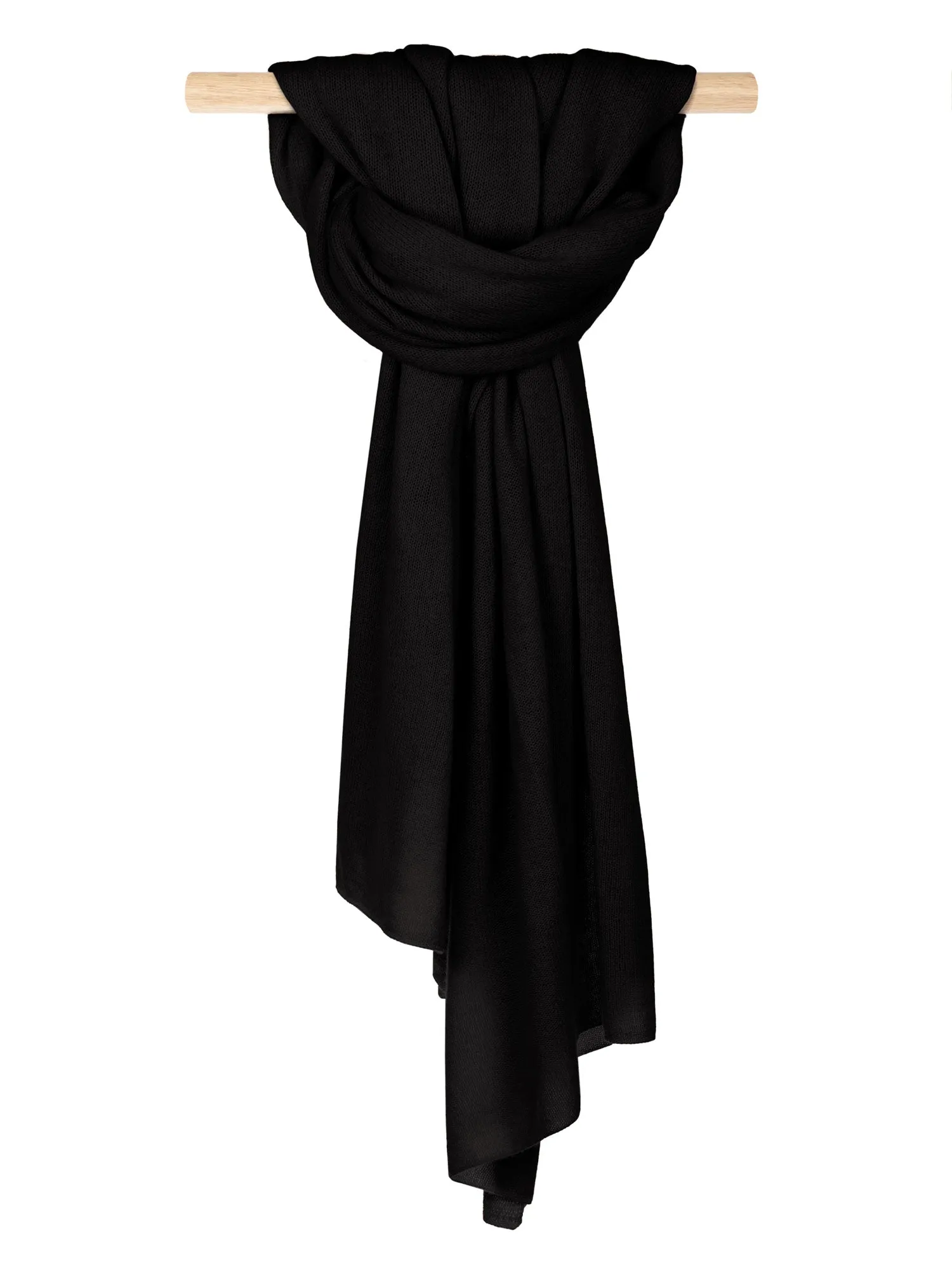 Airy cashmere scarf "Flow" - black