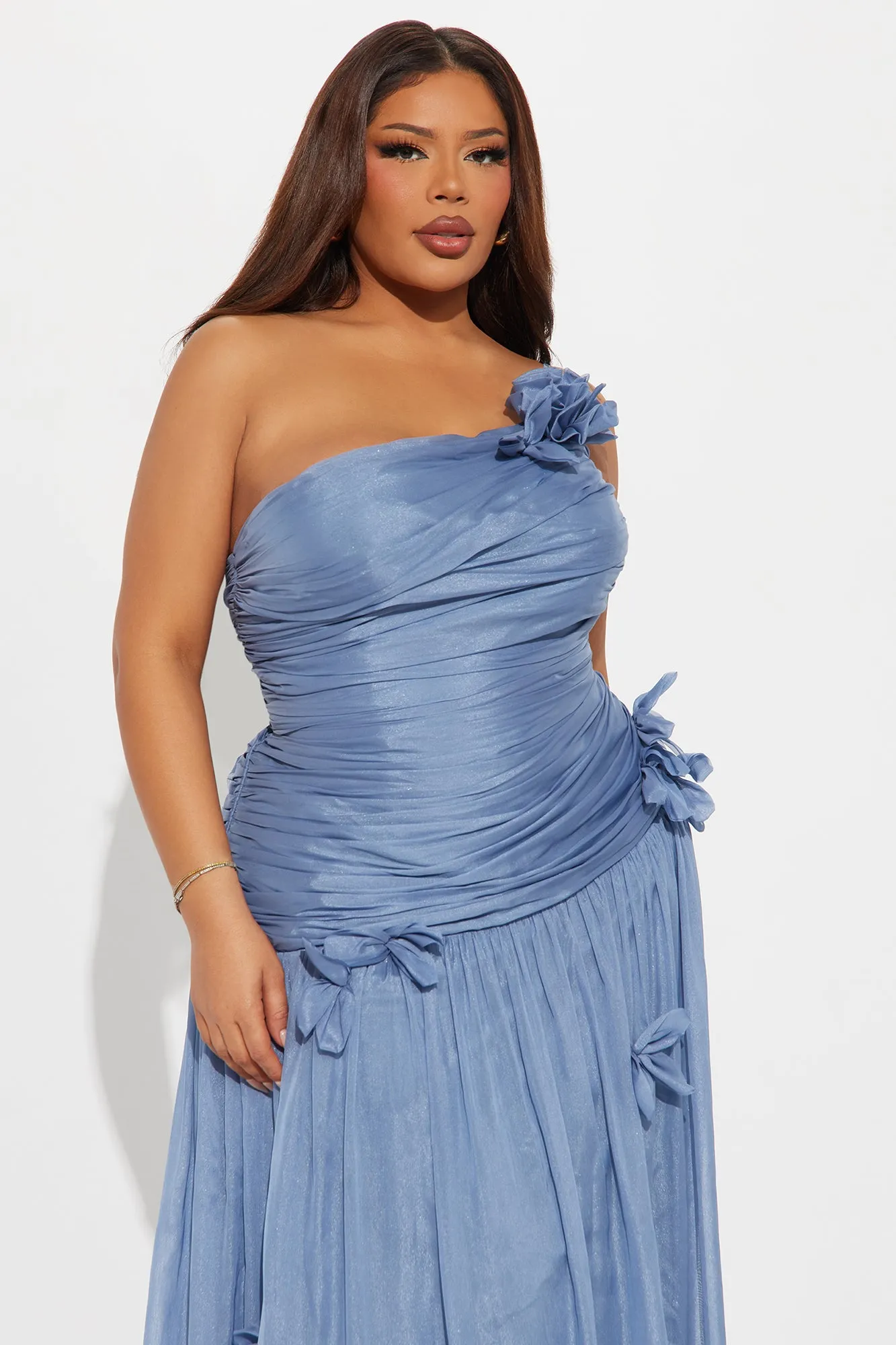 Amara Chiffon Gown - Light Blue