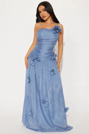 Amara Chiffon Gown - Light Blue