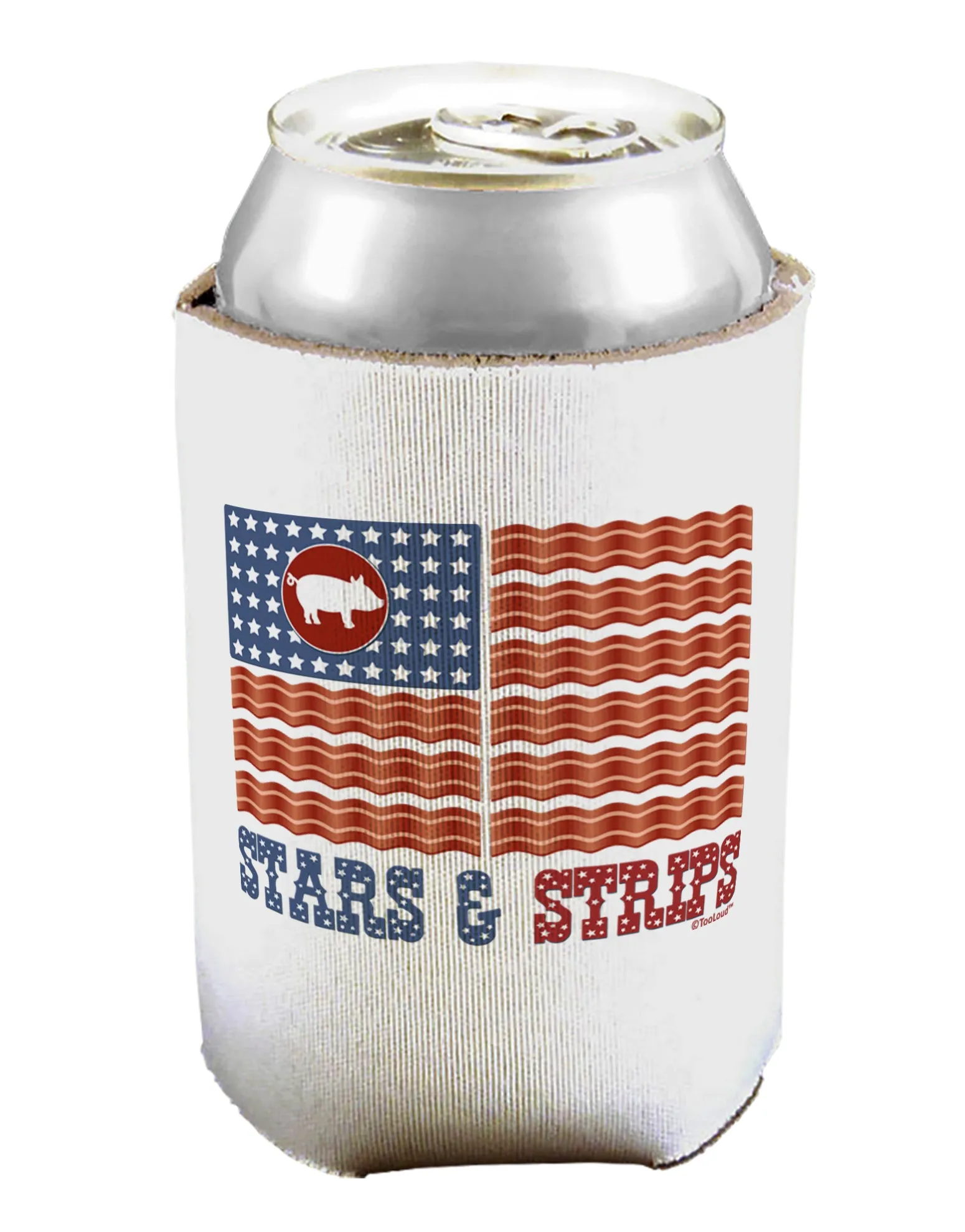 American Bacon Flag - Stars and Strips Can / Bottle Insulator Coolers