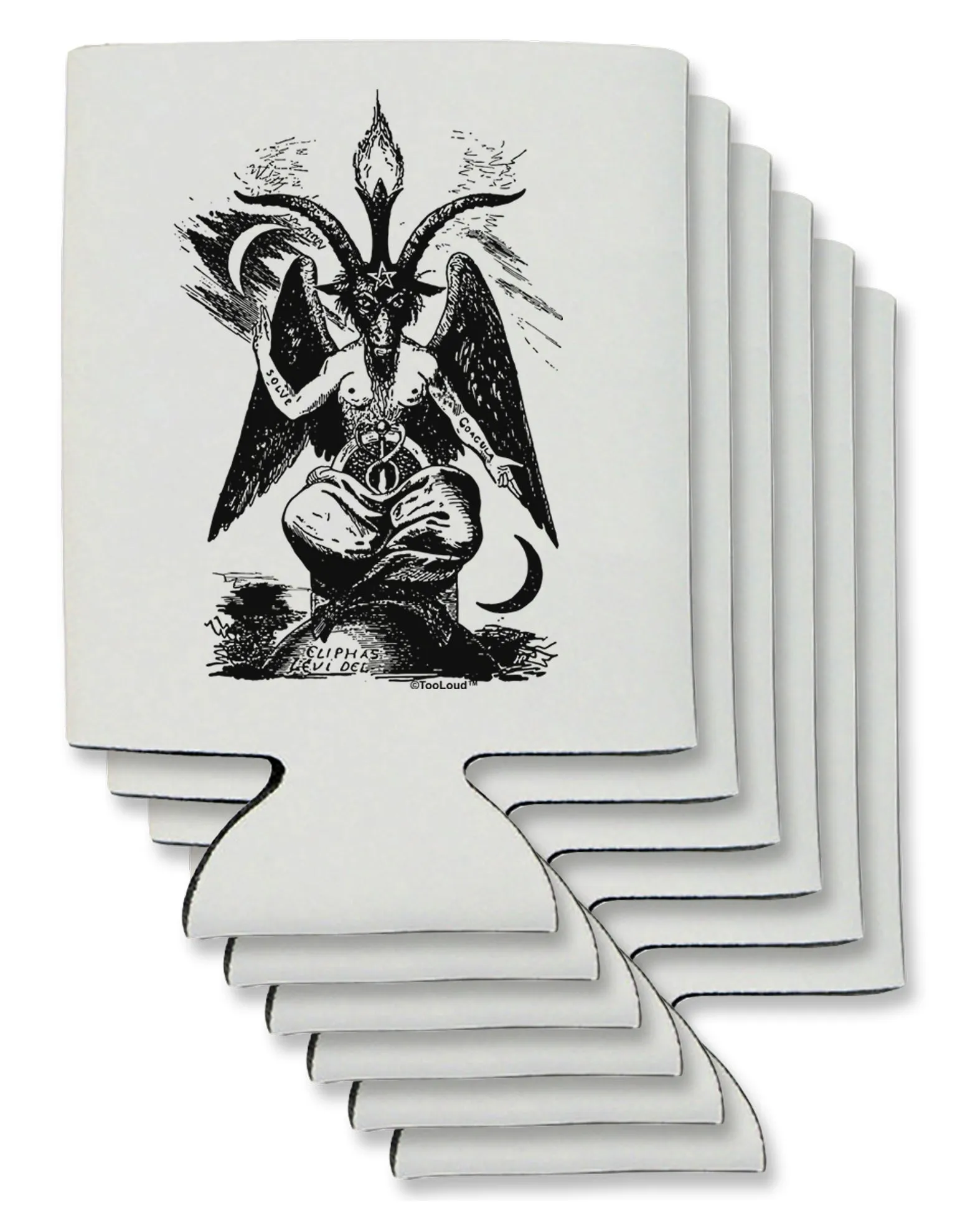 Baphomet Illustration Can / Bottle Insulator Coolers by TooLoud