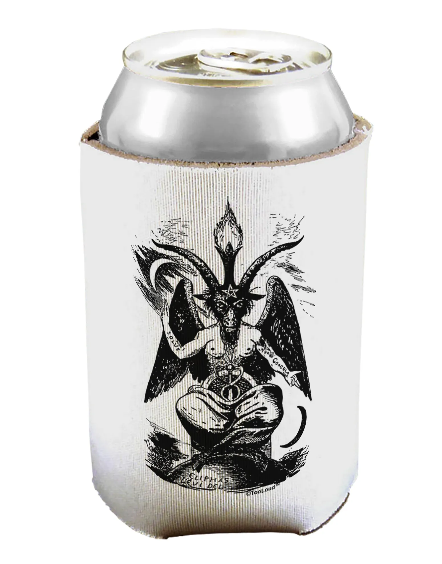 Baphomet Illustration Can / Bottle Insulator Coolers by TooLoud