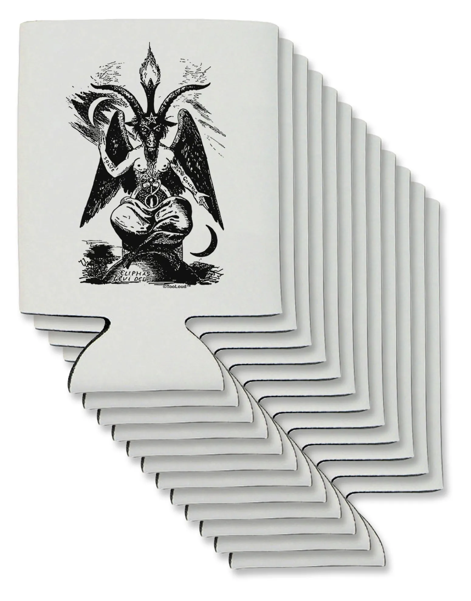 Baphomet Illustration Can / Bottle Insulator Coolers by TooLoud