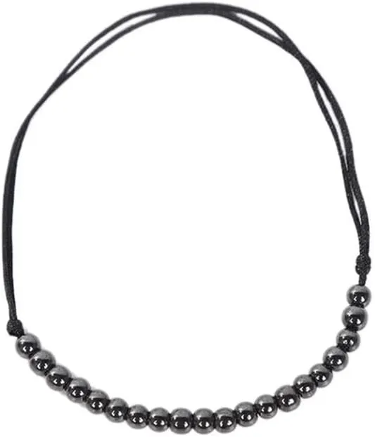 Black Beaded Anklet Western Bead Ankle Bracelet for Women Men