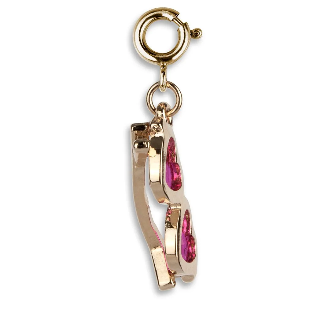 Charm It! Gold Heart Sunglasses Charm