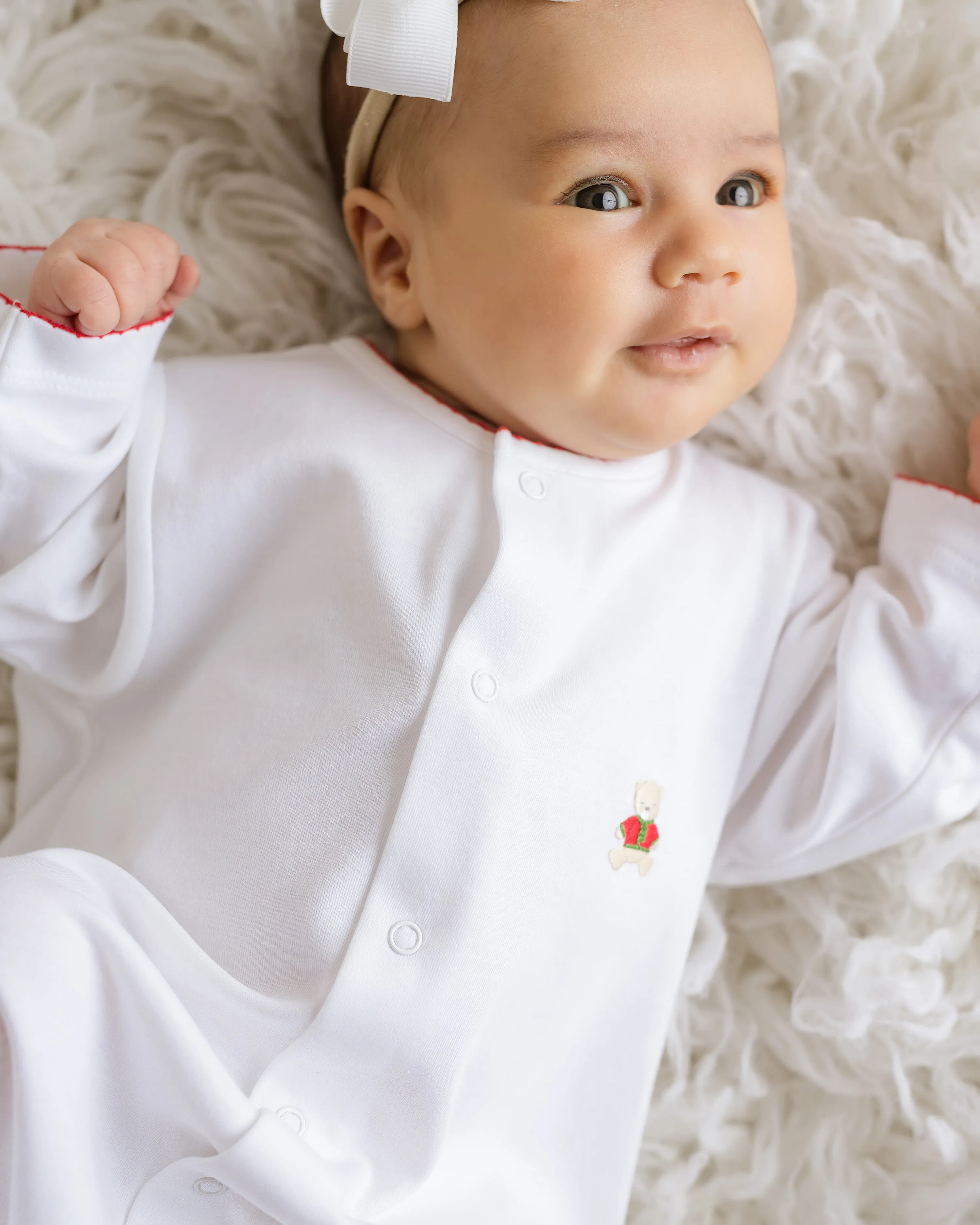 Christmas Bear Convertible Gown, White