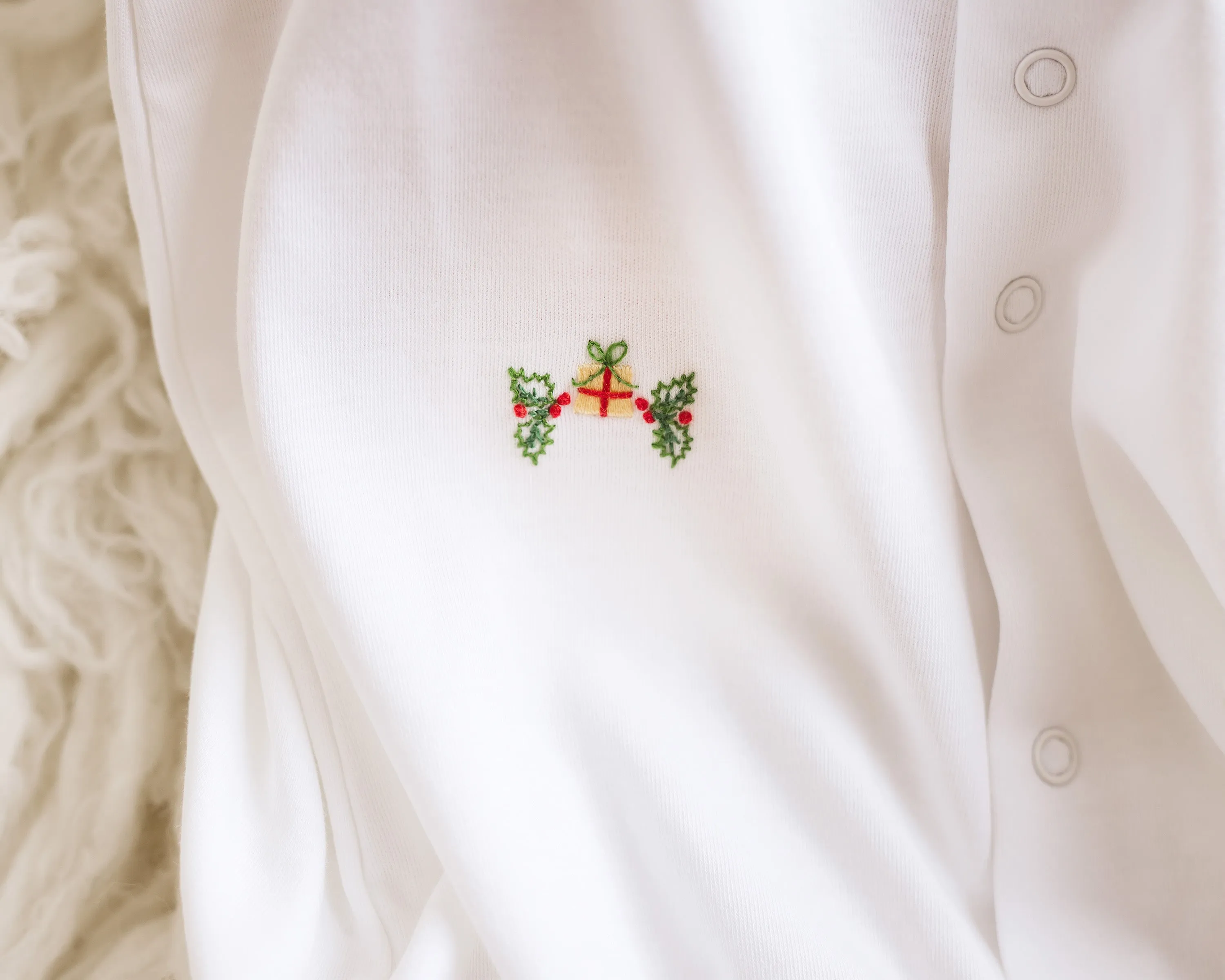Christmas Bear Convertible Gown, White