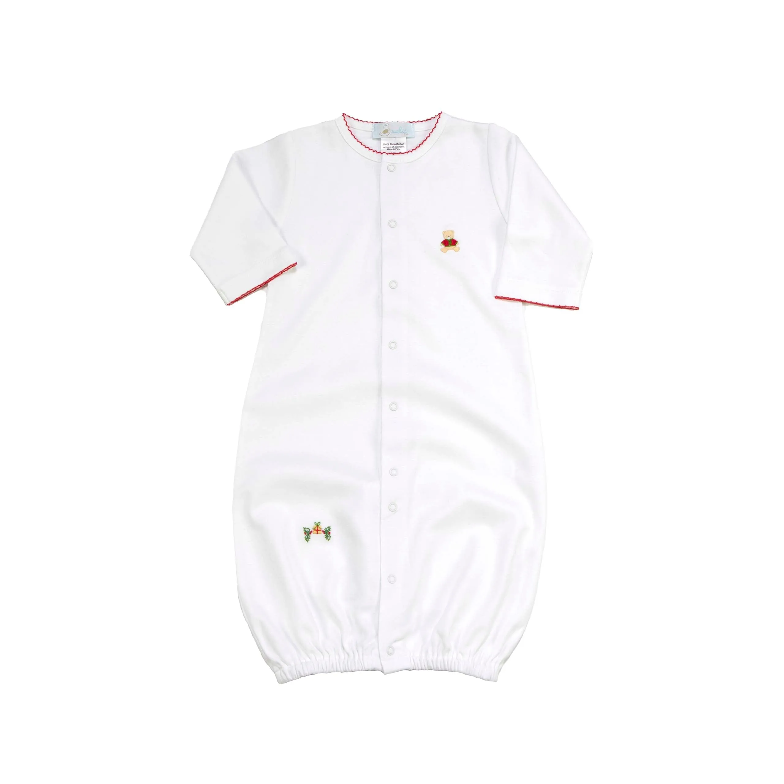 Christmas Bear Convertible Gown, White
