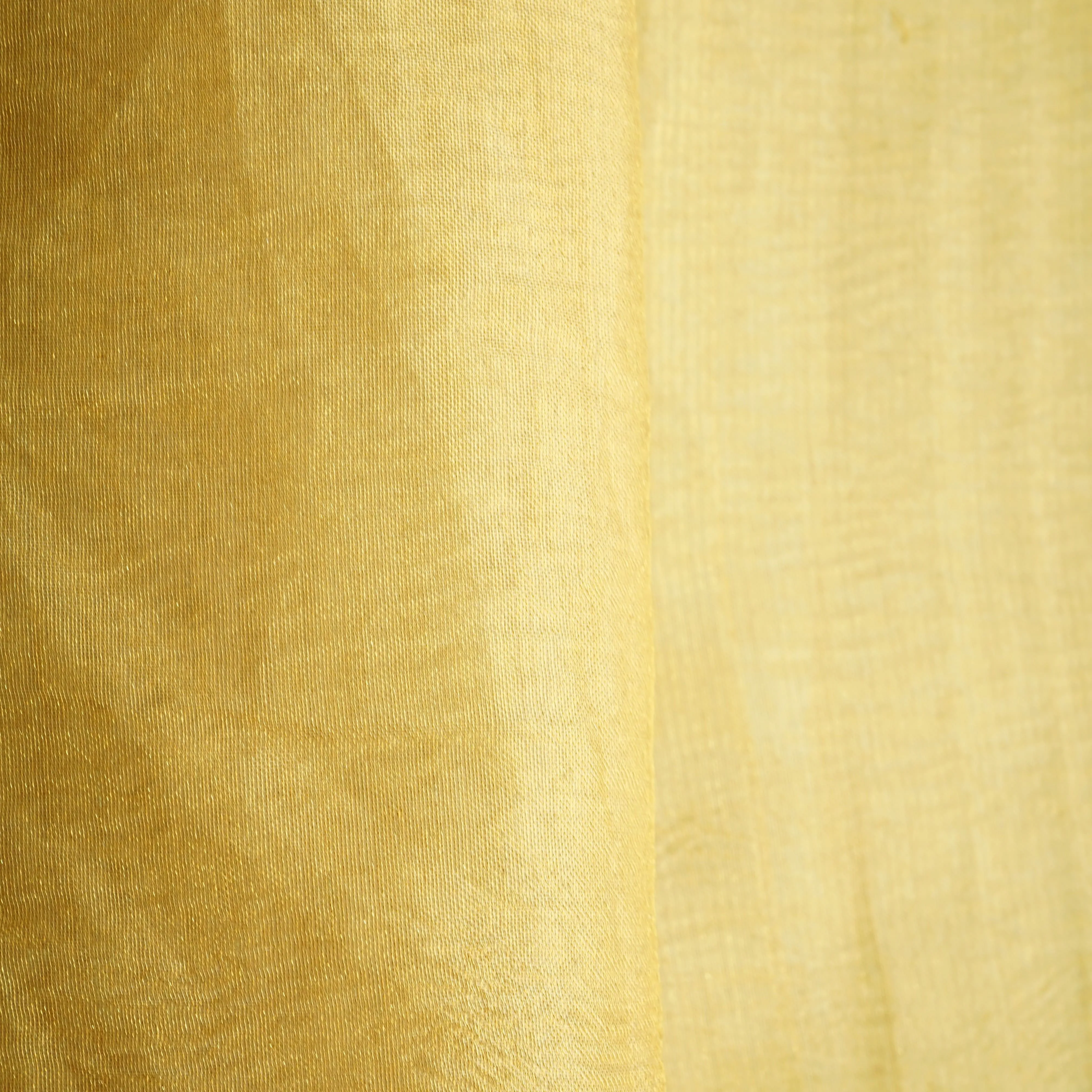 Dull Orange Shimmer Crushed Tissue Fabric