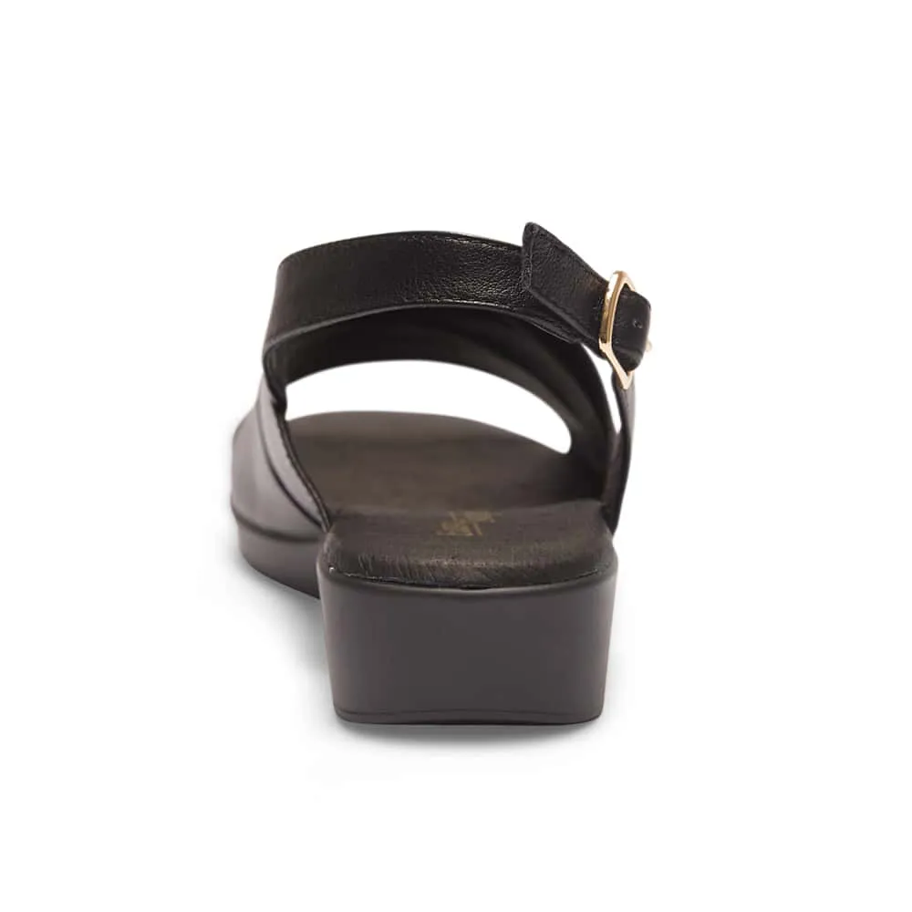 Eclipse Sandal in Black Leather