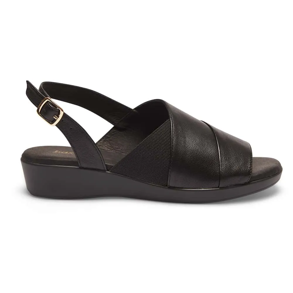 Eclipse Sandal in Black Leather