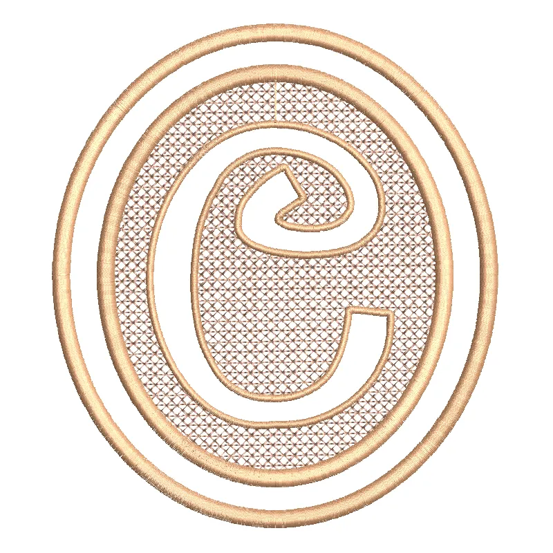 Elegant Embossed Alphabet 6x10--Set of 26 Designs