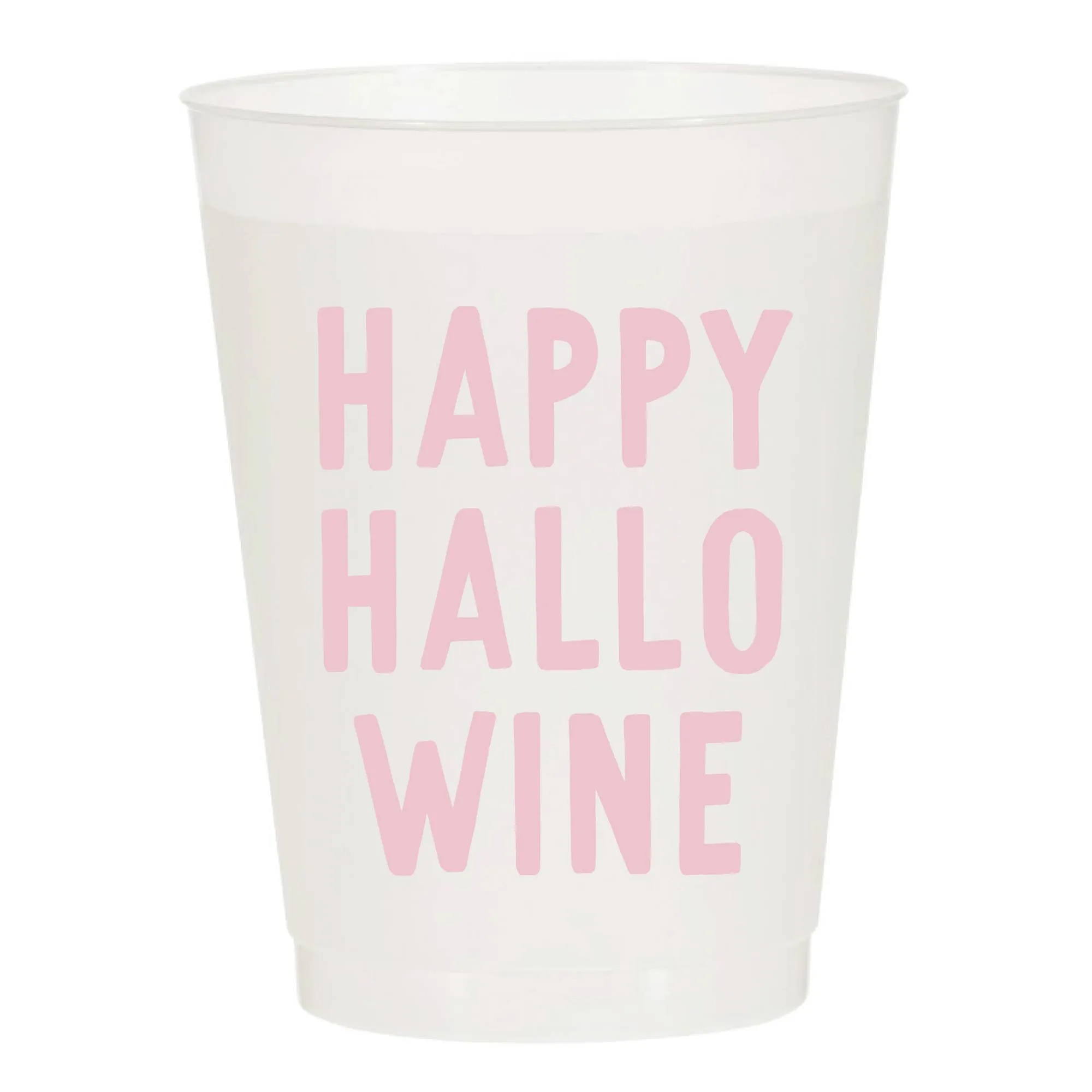 Happy Hallo Wine Halloween Frosted Cups - Halloween: Pack of 6