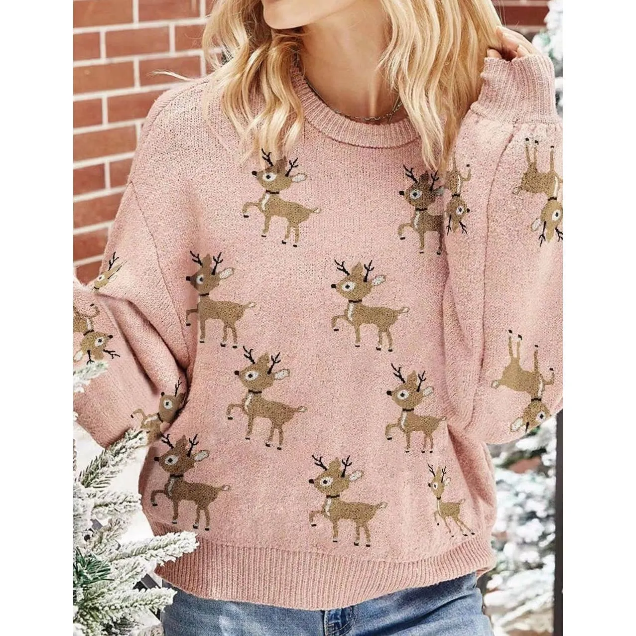 Holiday Sweater-Retro Reindeer