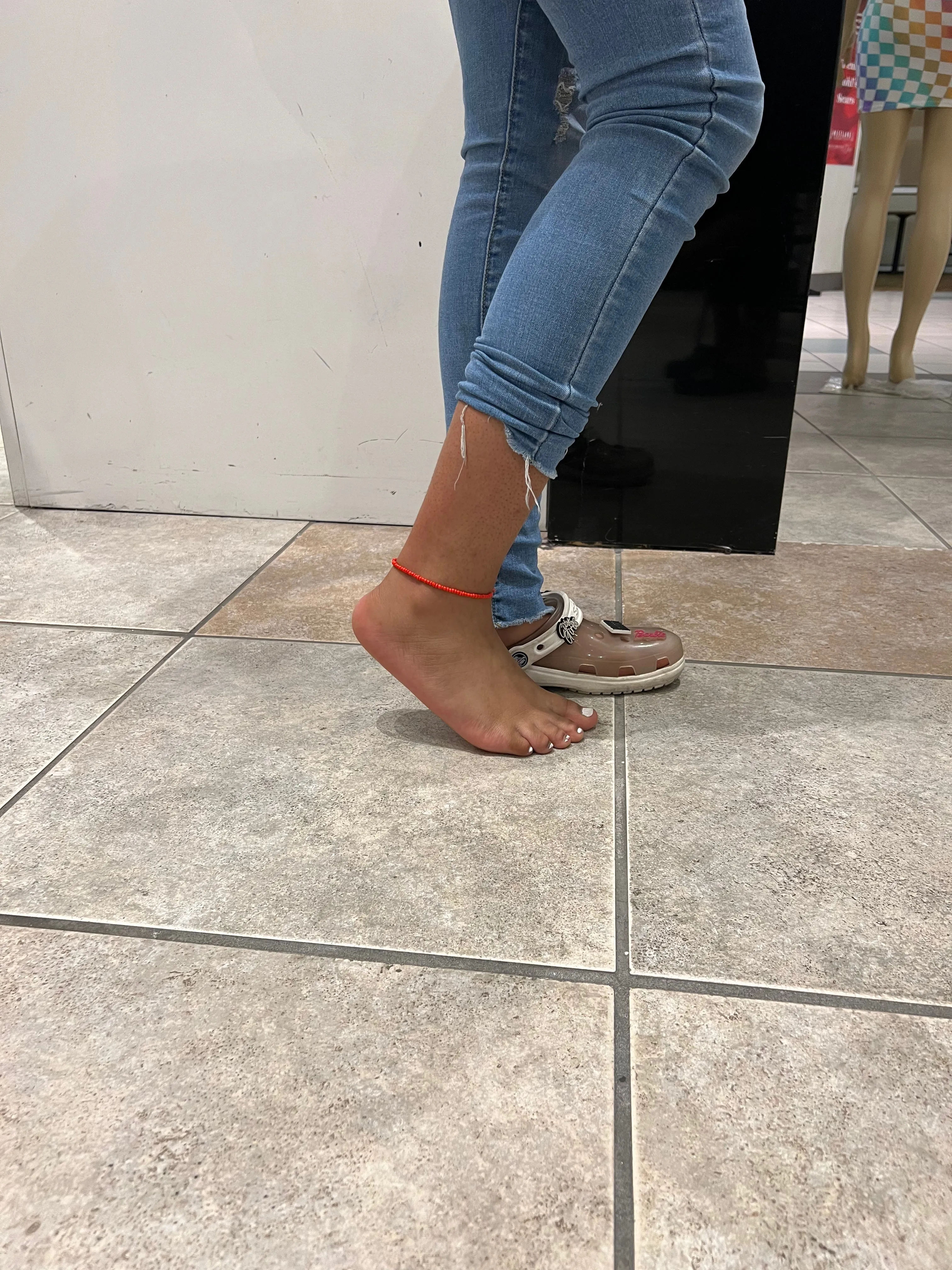 Hot red anklet