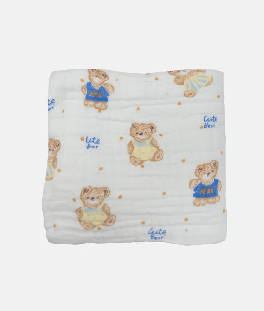Layered Muslin Blanket - Cute Bear