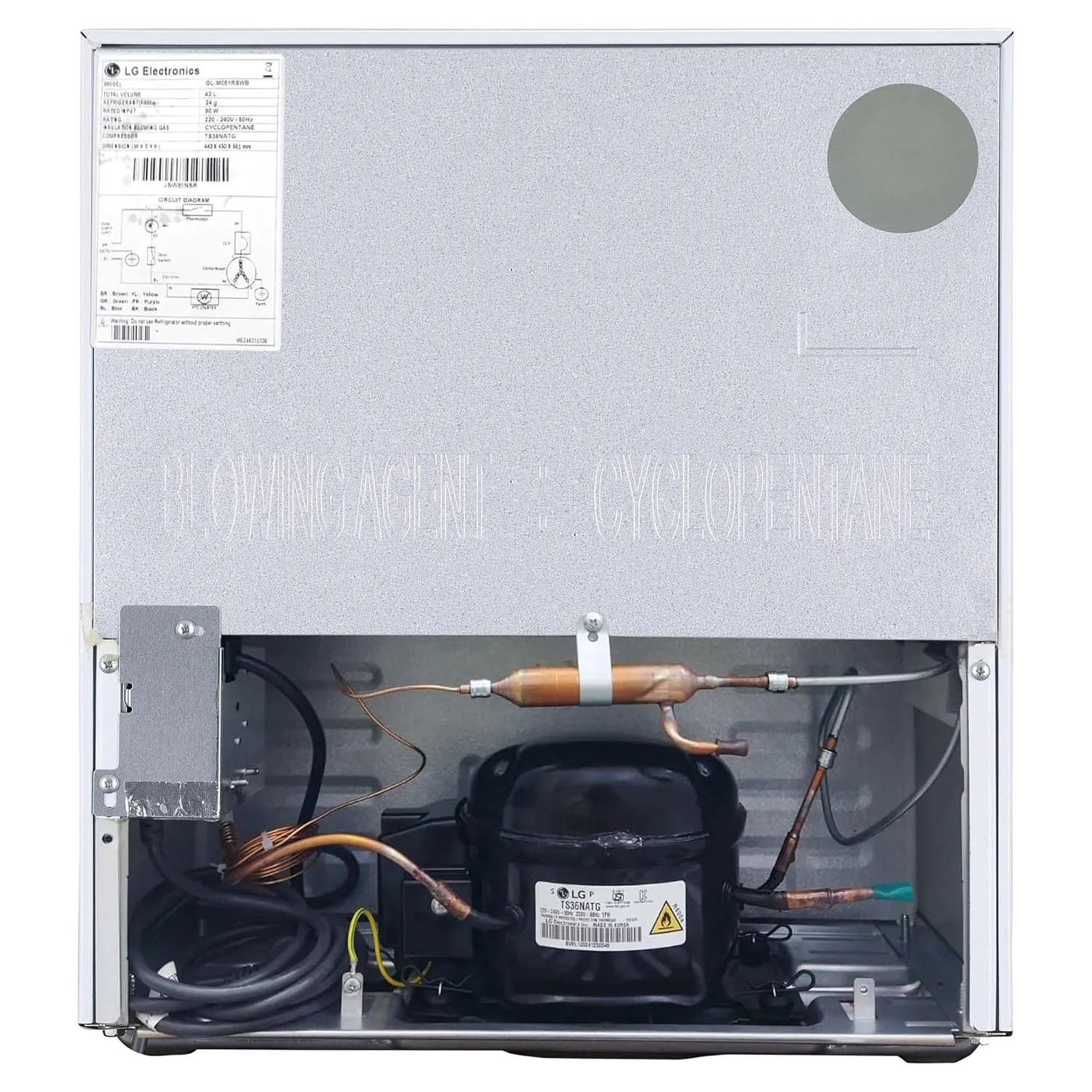LG GL-M051RSWB 43 L 1 Star Direct Cool Minibar Single Door Refrigerator (  Super White)