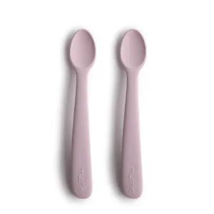 Mushie Silicone Feeding Spoons (2-Pack) - Soft Lilac
