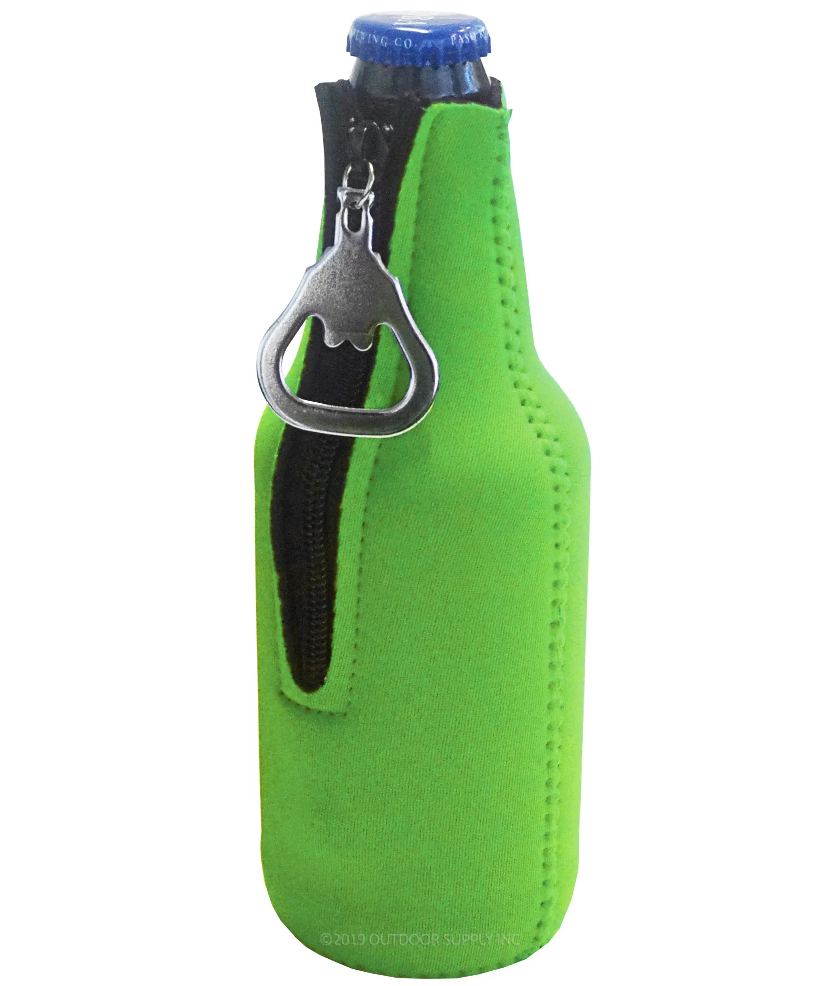 Neoprene Bottle Cooler Sleeves for 12oz Bottles with Bottle Opener- 12-Pack - Blank Design for any Event - Dual Sided Insulation Keeps Your Drinks Cool