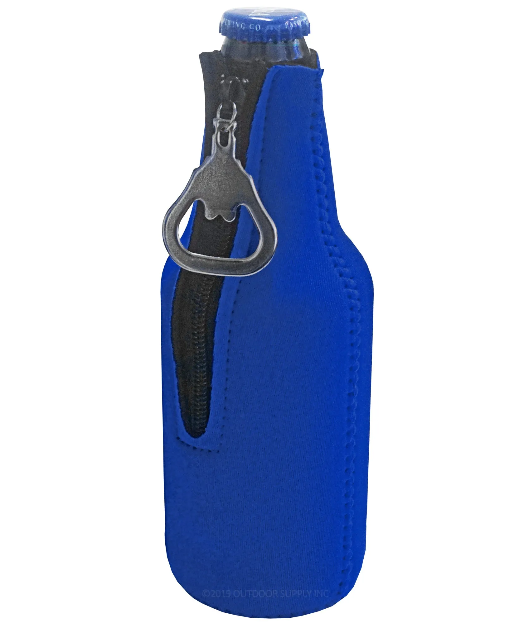 Neoprene Bottle Cooler Sleeves for 12oz Bottles with Bottle Opener- 12-Pack - Blank Design for any Event - Dual Sided Insulation Keeps Your Drinks Cool