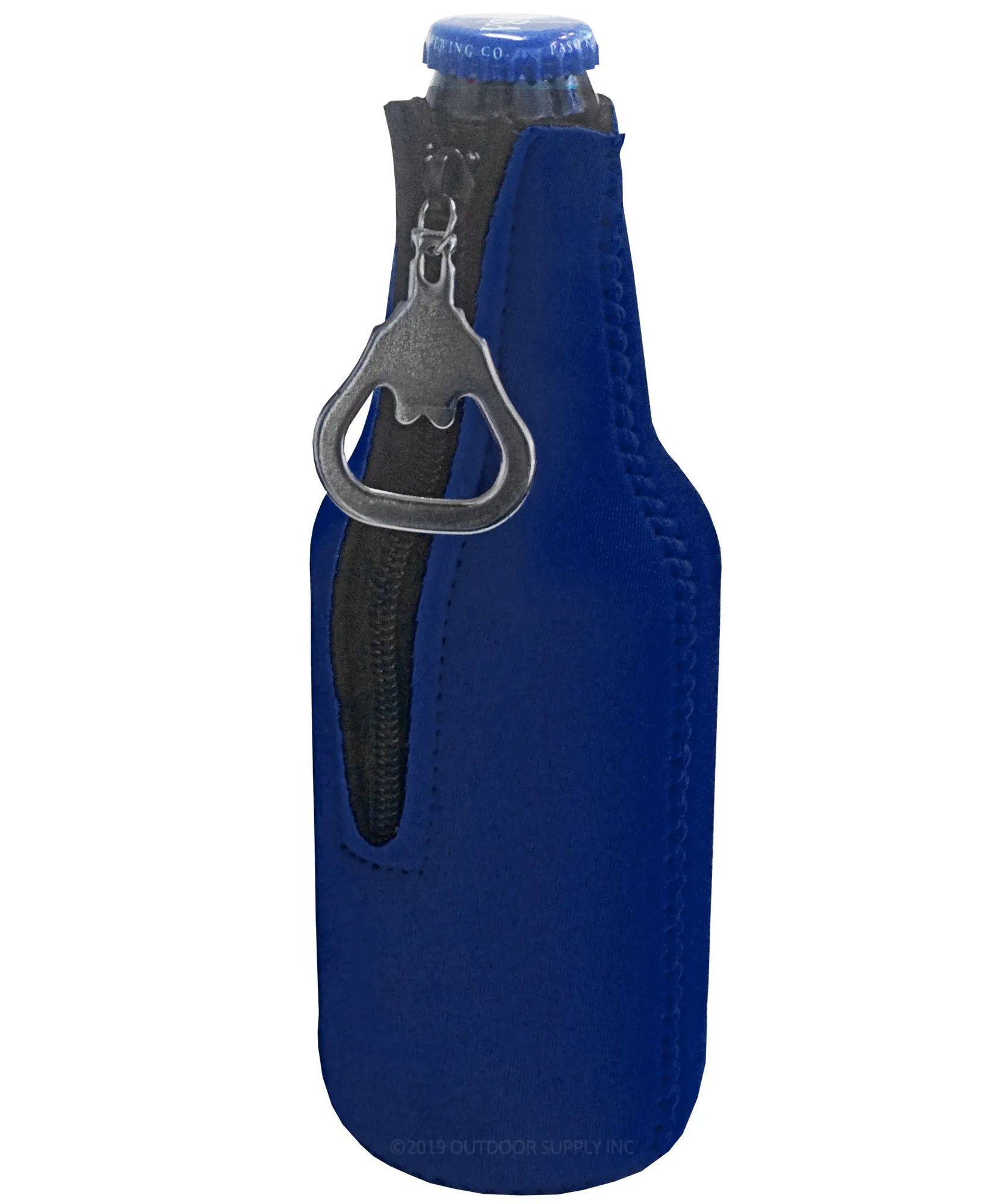 Neoprene Bottle Cooler Sleeves for 12oz Bottles with Bottle Opener- 12-Pack - Blank Design for any Event - Dual Sided Insulation Keeps Your Drinks Cool