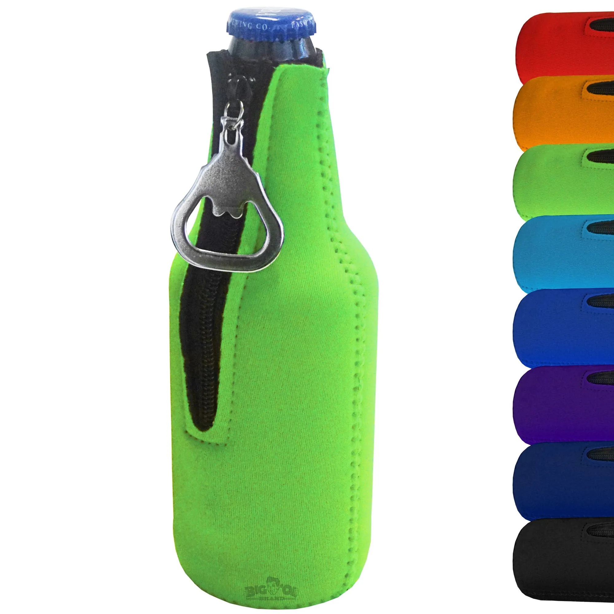Neoprene Bottle Cooler Sleeves for 12oz Bottles with Bottle Opener- 12-Pack - Blank Design for any Event - Dual Sided Insulation Keeps Your Drinks Cool
