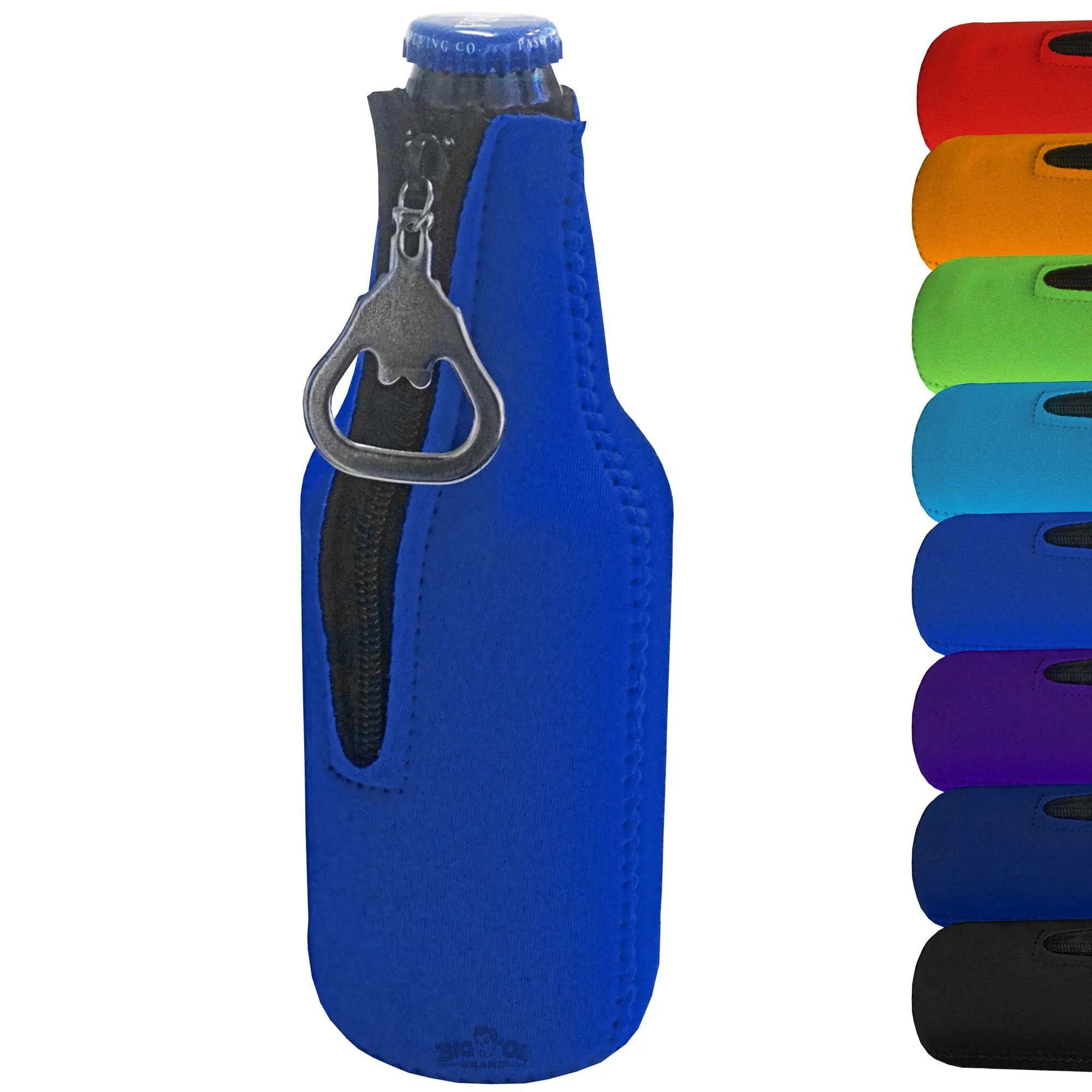 Neoprene Bottle Cooler Sleeves for 12oz Bottles with Bottle Opener- 12-Pack - Blank Design for any Event - Dual Sided Insulation Keeps Your Drinks Cool