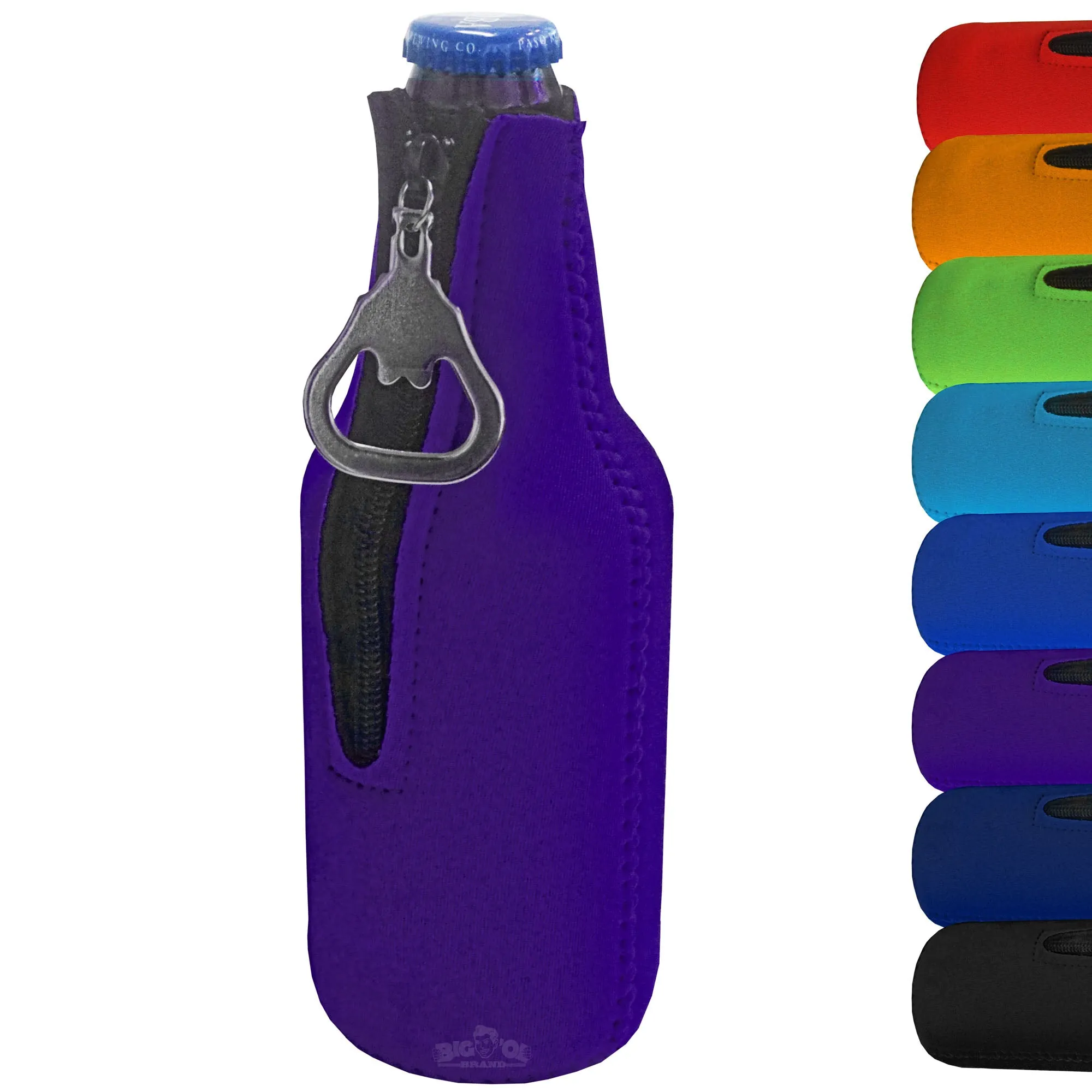 Neoprene Bottle Cooler Sleeves for 12oz Bottles with Bottle Opener- 12-Pack - Blank Design for any Event - Dual Sided Insulation Keeps Your Drinks Cool