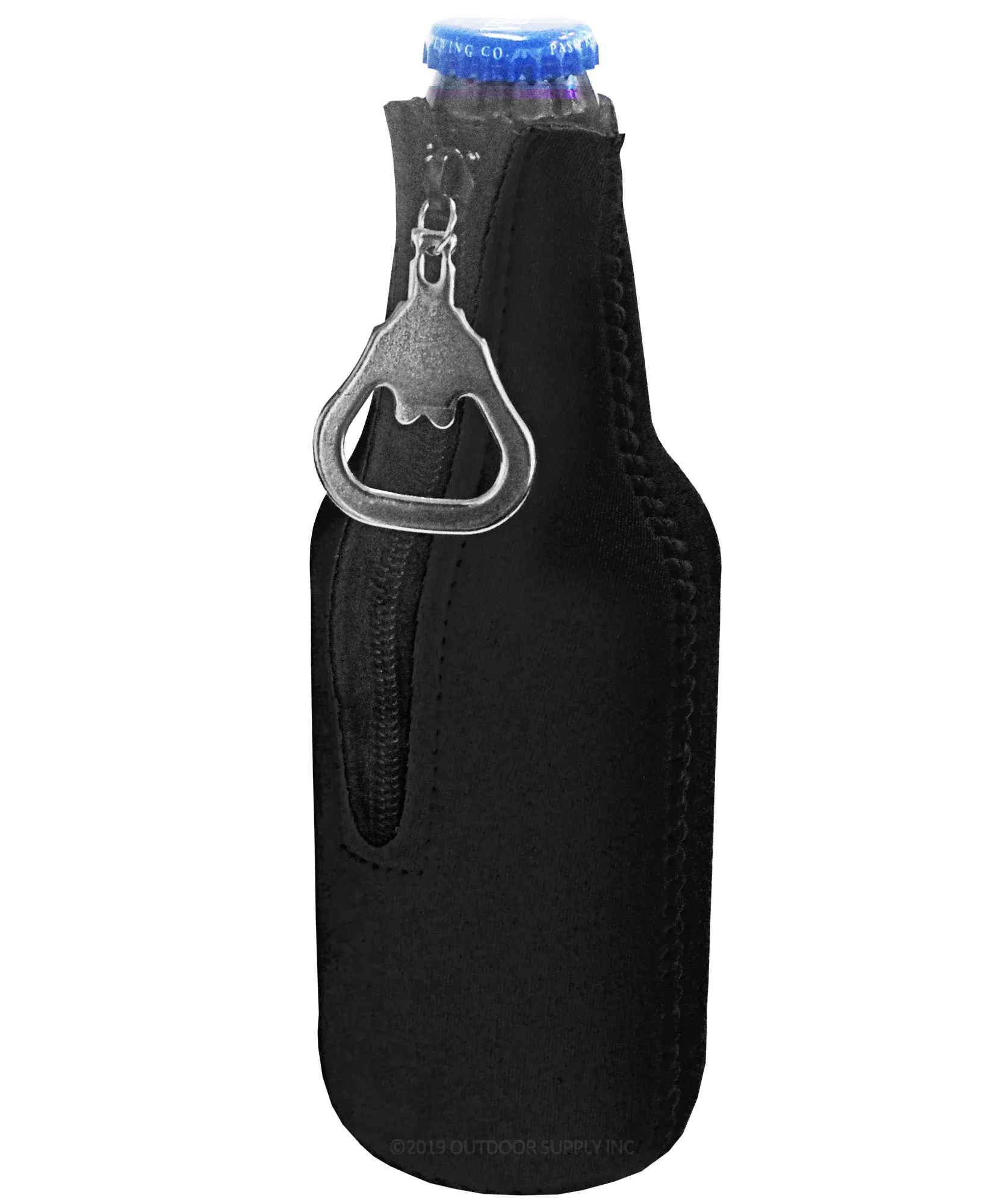 Neoprene Bottle Cooler Sleeves for 12oz Bottles with Bottle Opener- 12-Pack - Blank Design for any Event - Dual Sided Insulation Keeps Your Drinks Cool