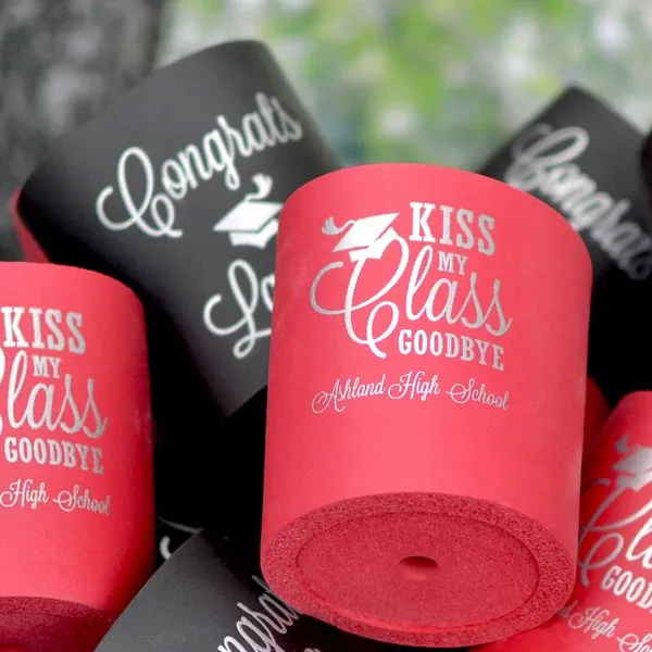 Personalized Arctic Foam Graduation Party Can Cooler Favors