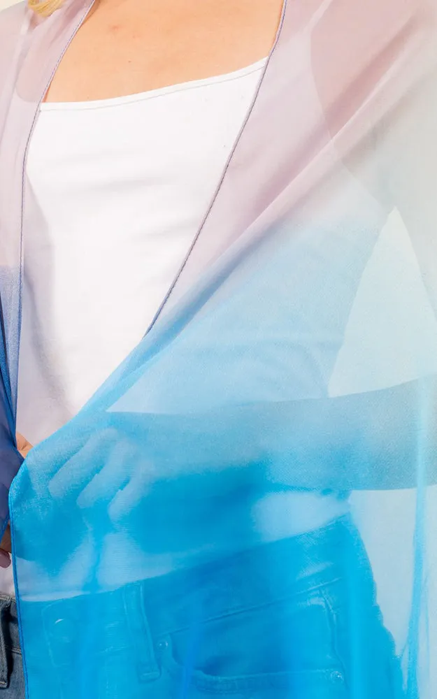 PP3359 Tie Dyed Printed Oblong Salon Scarf