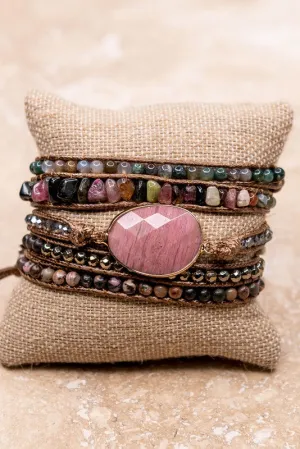 Rose Multi Natural Stone Bracelet