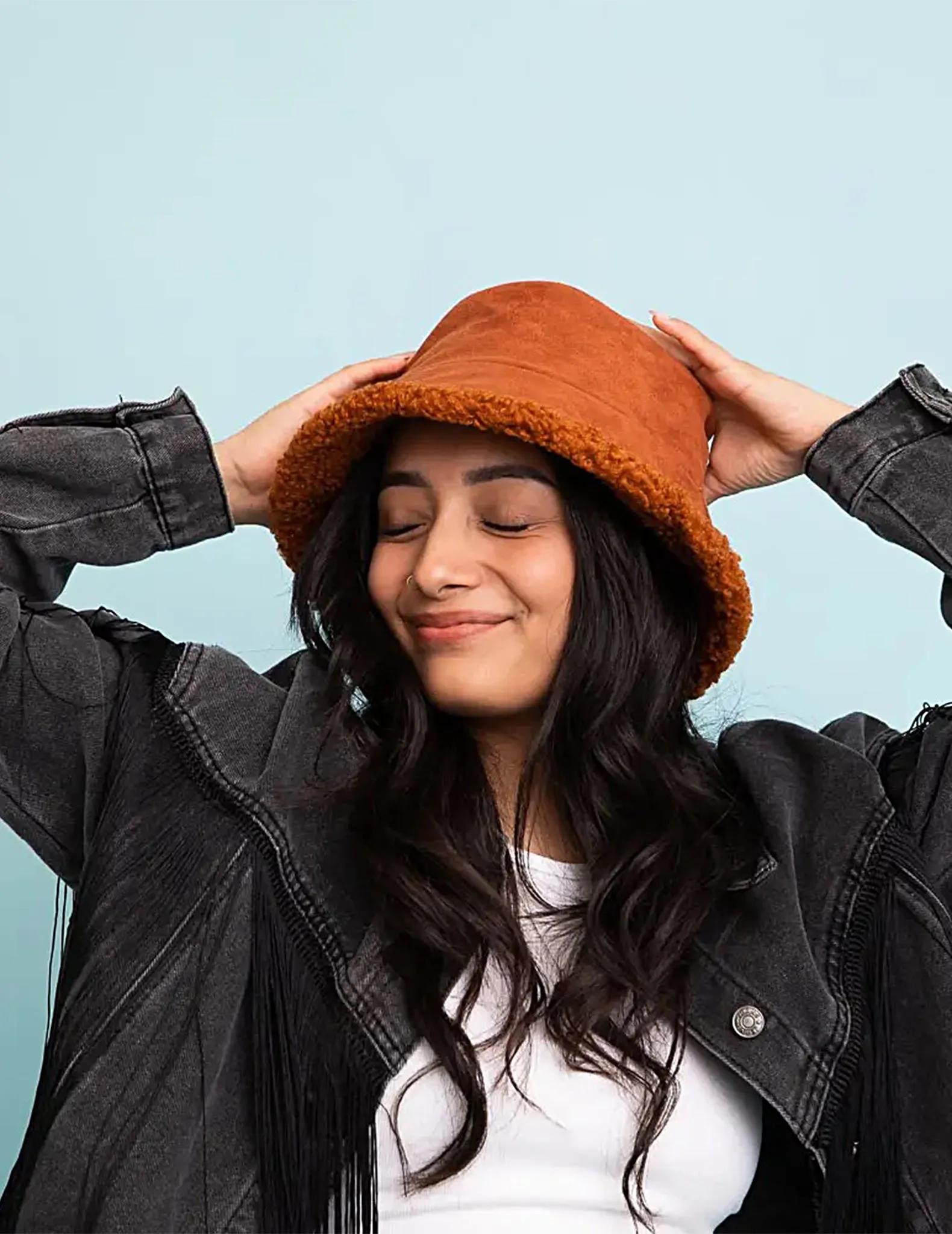 Ryan Suede   Sherpa Reversible Bucket Hat