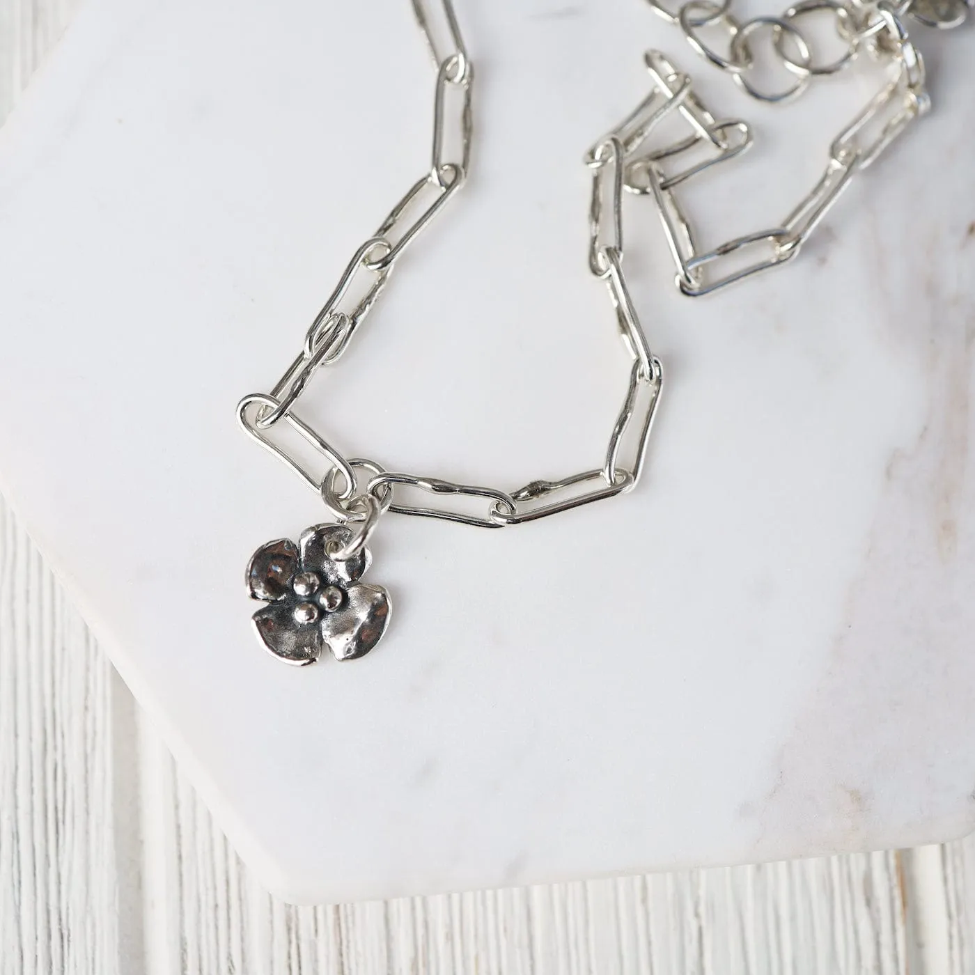 Small Dogwood Charm Anklet
