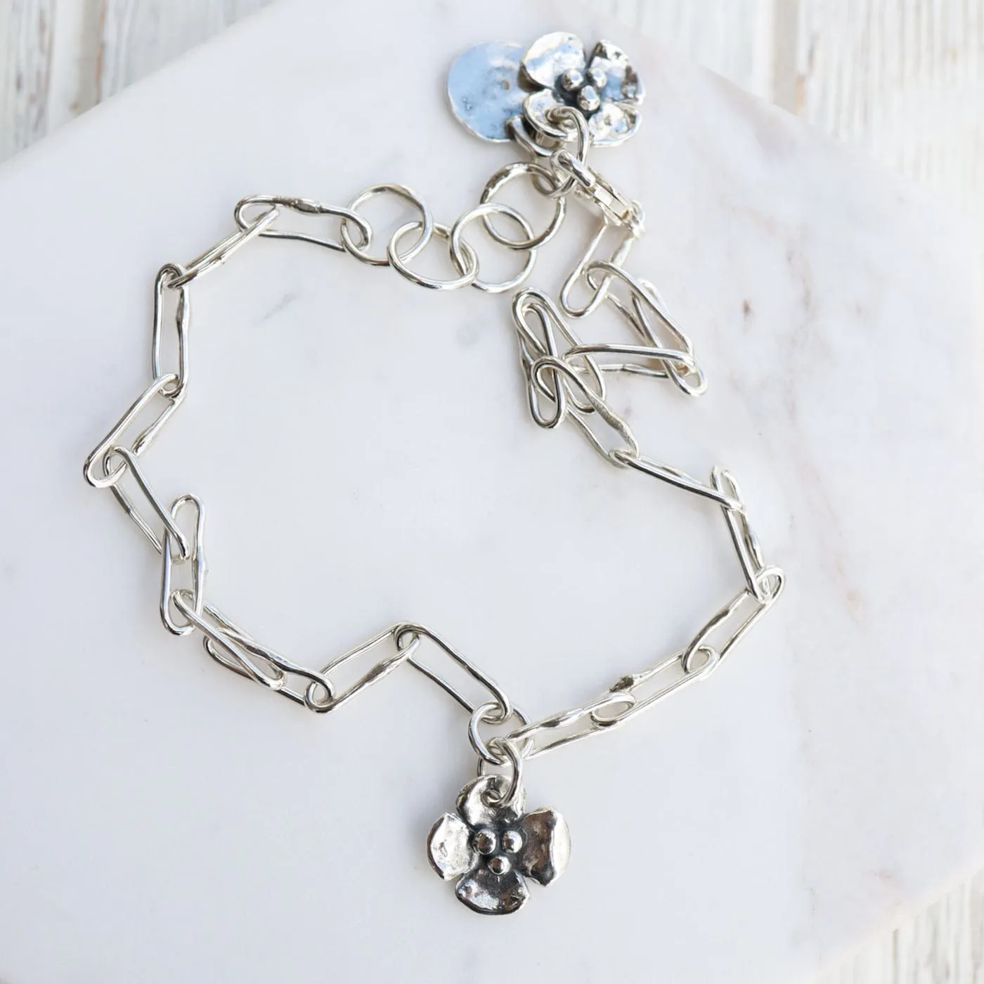Small Dogwood Charm Anklet