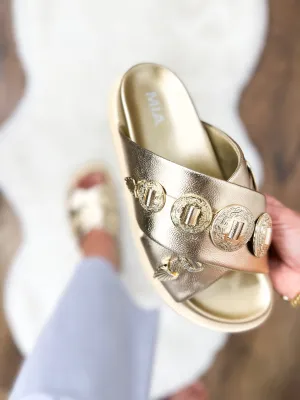 Soft Gold Gorgene Sandals