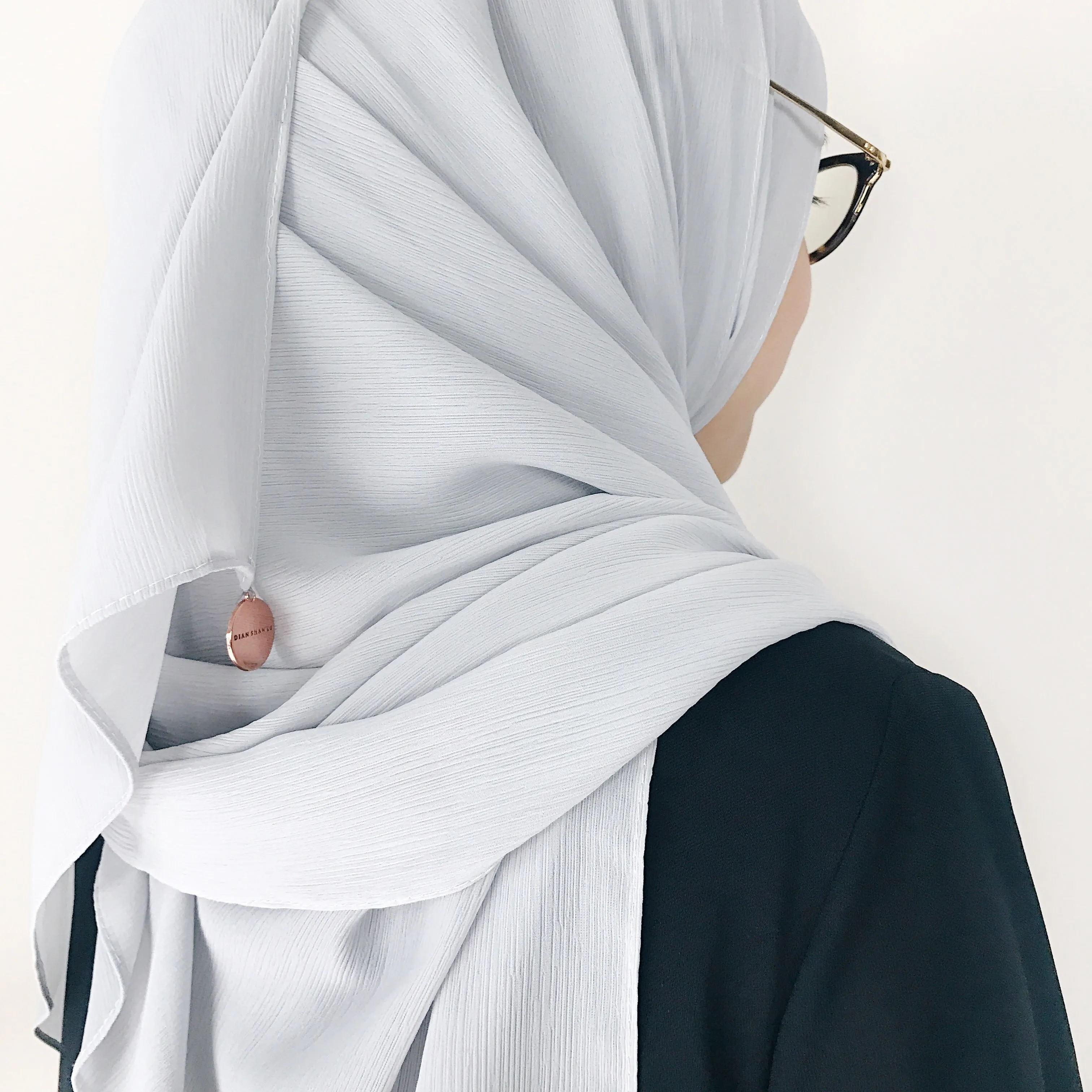 Textured Chiffon : Light Grey